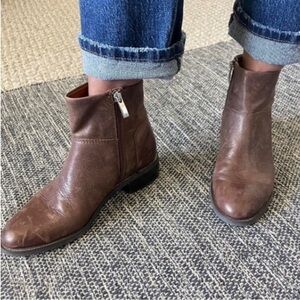 Franco Sarto Leather Ankle Boots Size 6